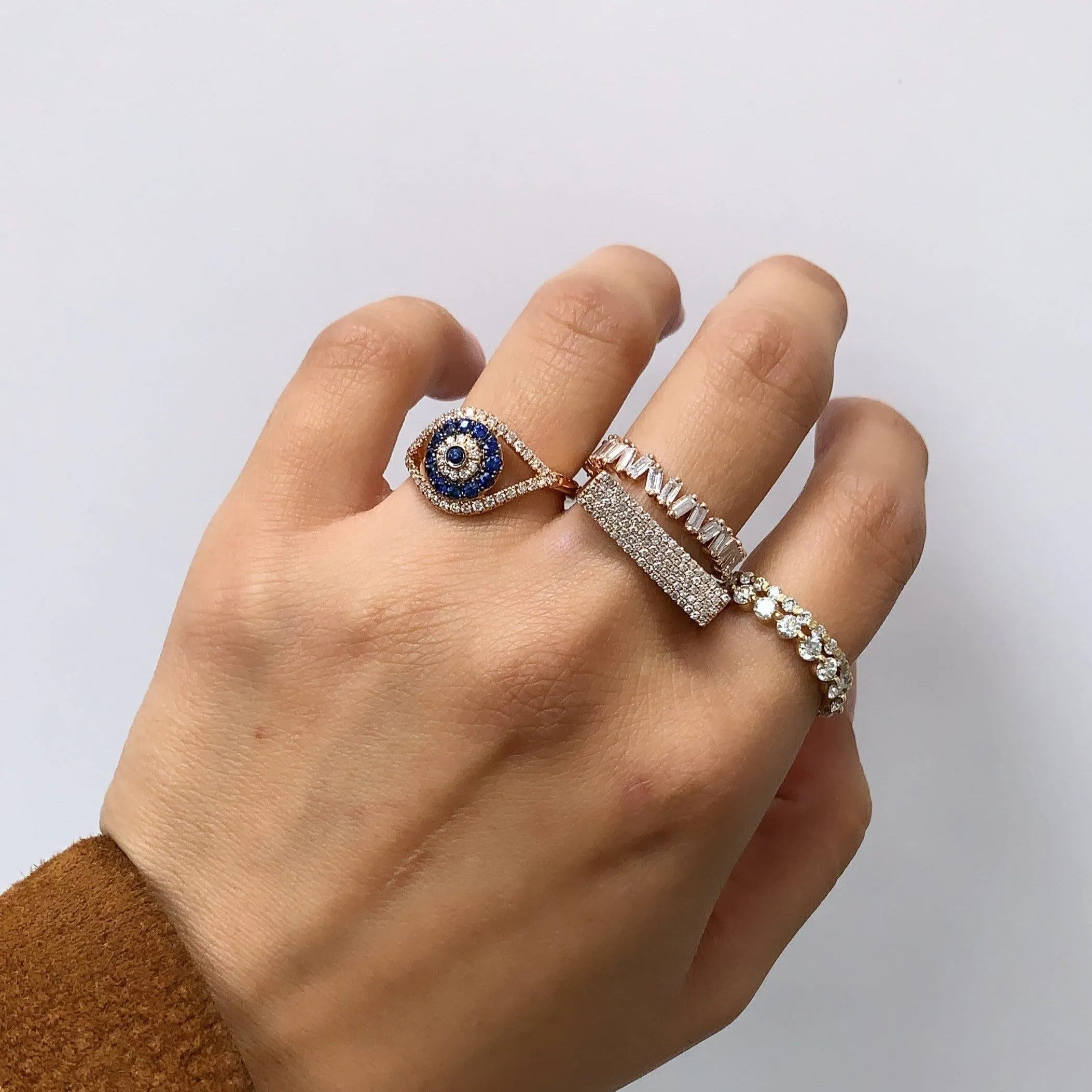 Micro Pavé Diamond Knuckle Ring