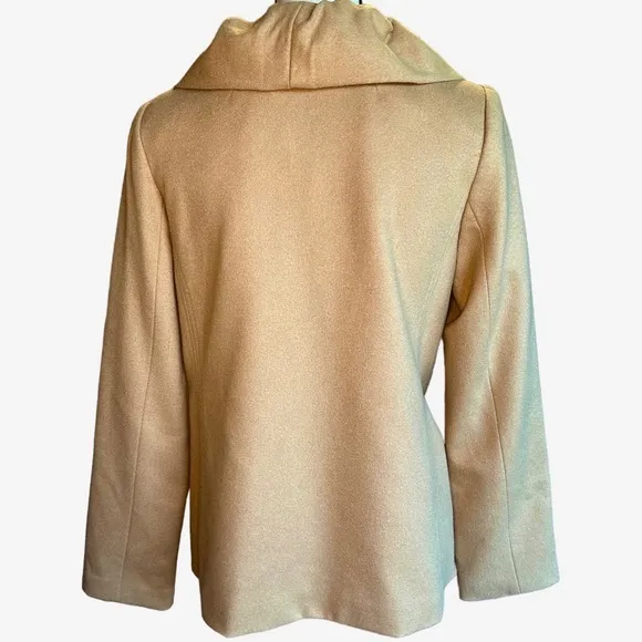 Milly Wool Blend Tan Ruffled Jacket Sz‎ 6