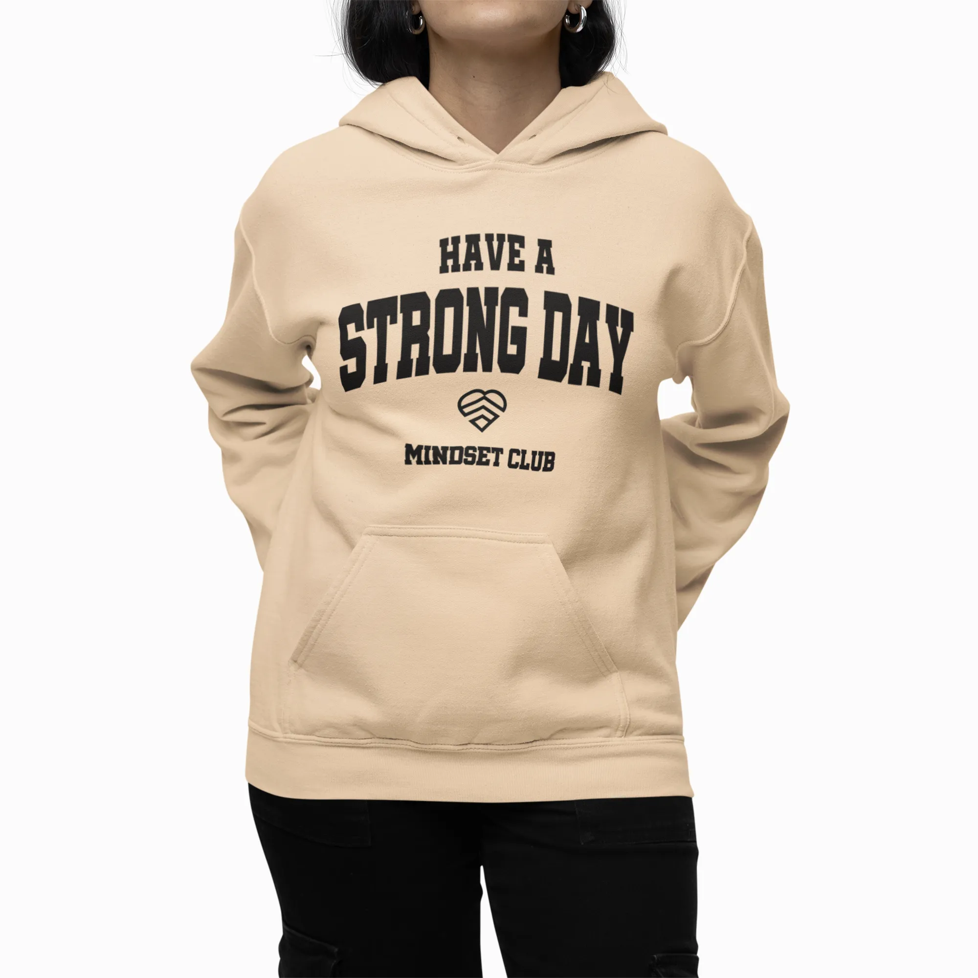 Mindset Club Statement Hoodie - Sand