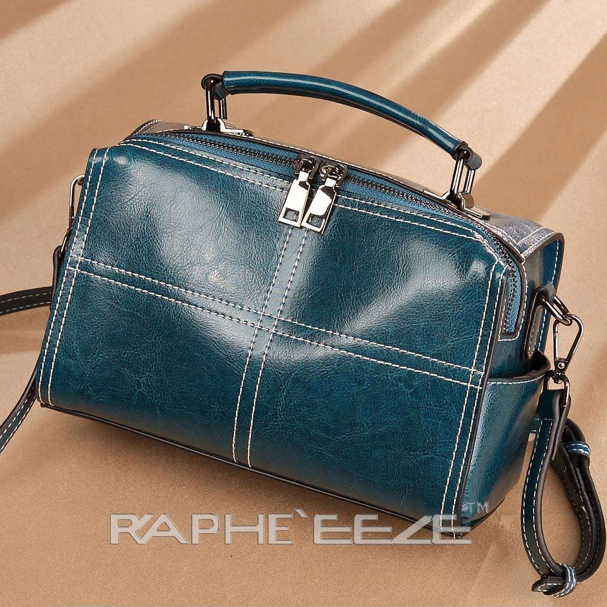 Mini Tote Handbag Purses for Women - Blue Color