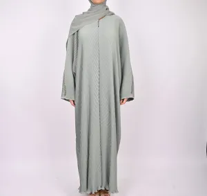 Mint - Pleated Batwing Abaya