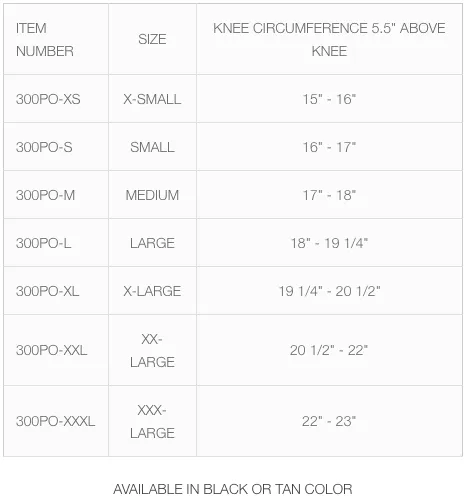 MKO Knee Support Spiral Stays (Open Patella)