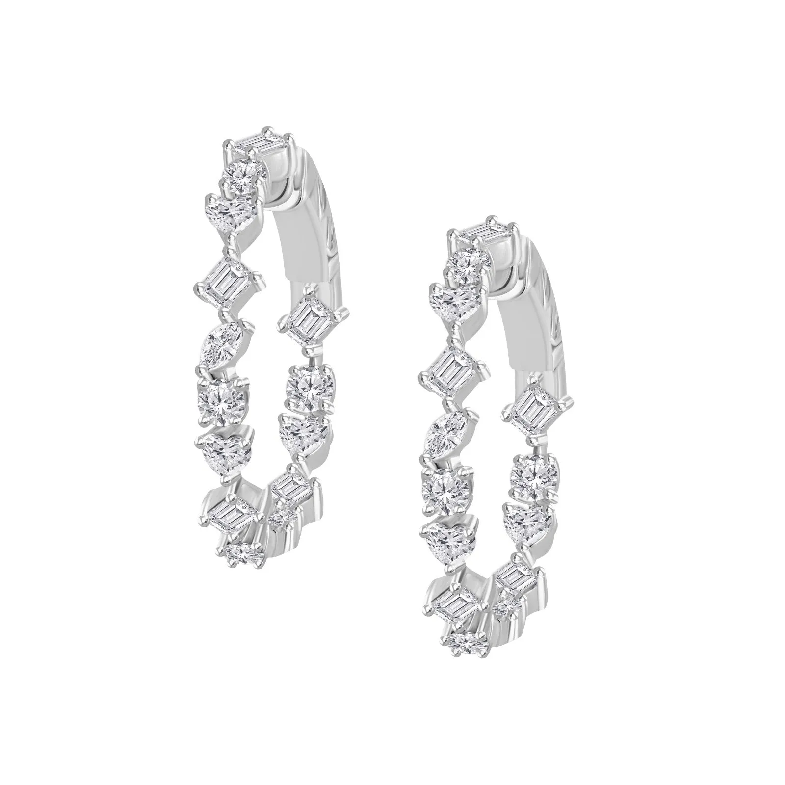 Multishape Statement Diamond Hoops