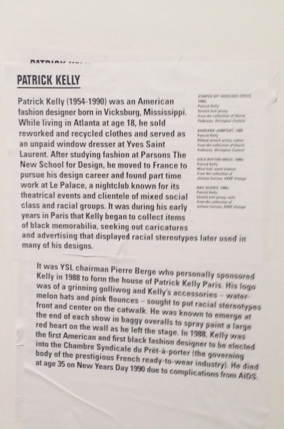 Museum Exhibited 1989 Patrick Kelly Bandana Skirted Stretch Jumpsuit
