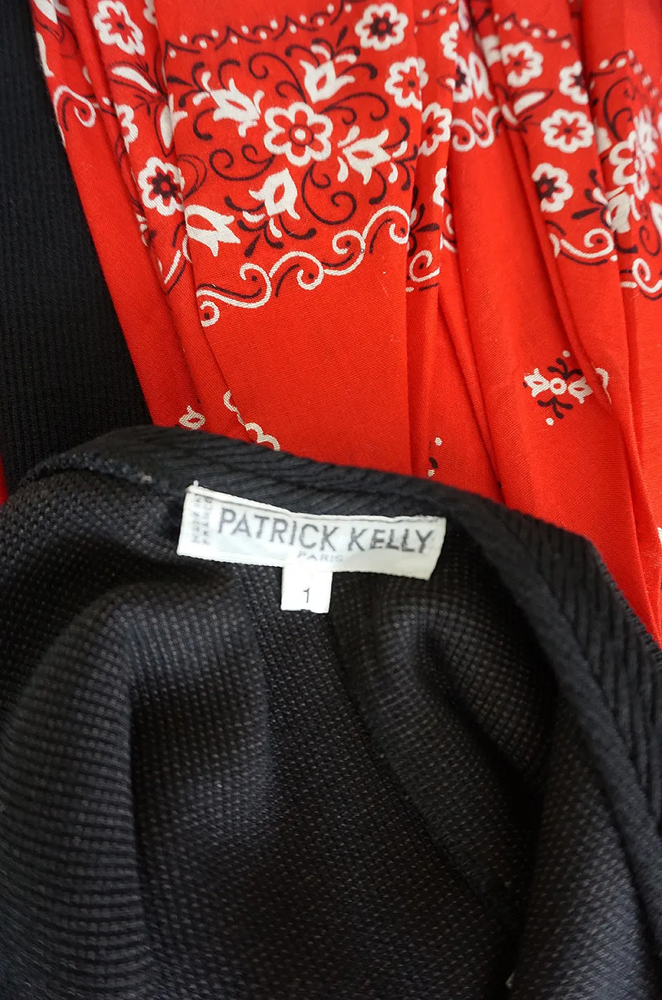 Museum Exhibited 1989 Patrick Kelly Bandana Skirted Stretch Jumpsuit