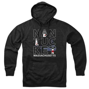 Nantucket MA Stacked Hoodie