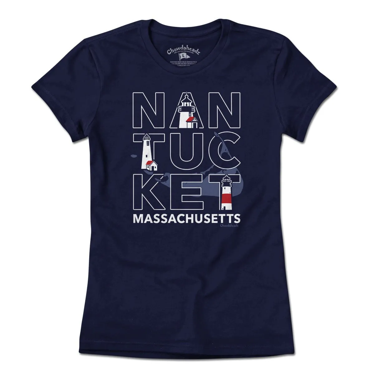 Nantucket MA Stacked T-Shirt