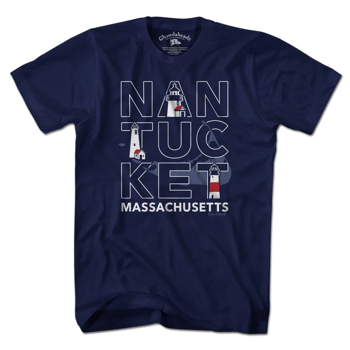 Nantucket MA Stacked T-Shirt
