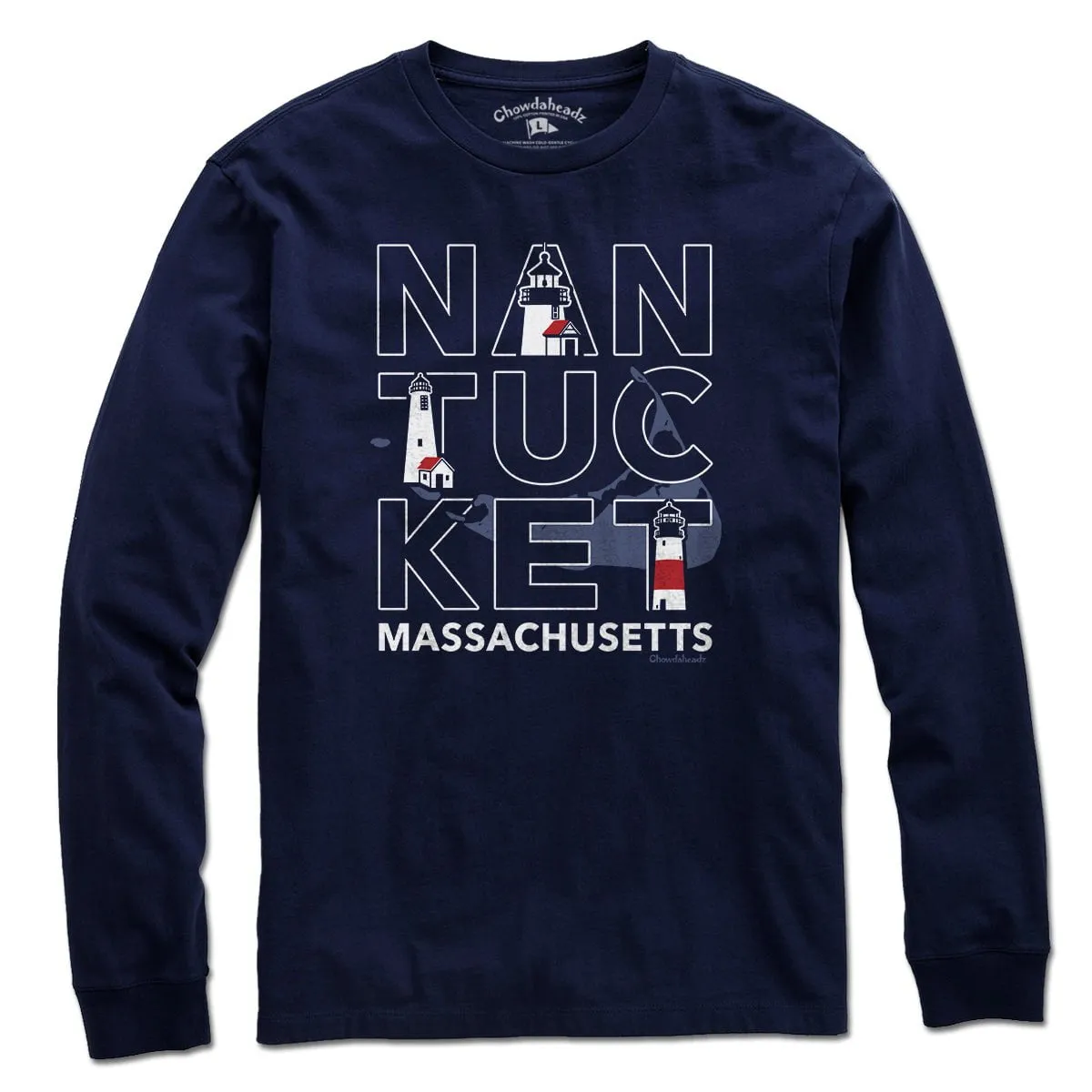 Nantucket MA Stacked T-Shirt