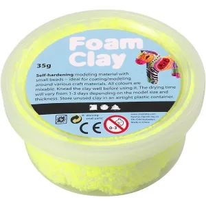 Neon Yellow Colour Small Bead Modelling Material With Plastic Tub 35 g