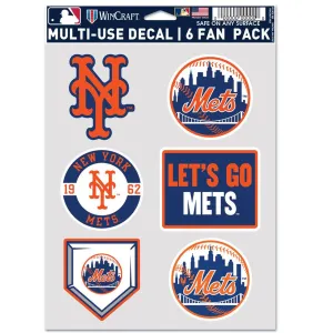 New York Mets Decal Multi Use Fan 6 Pack