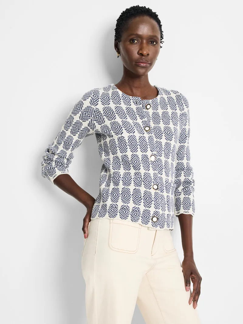 NIC ZOE Stacked Medallion Knit Jacket