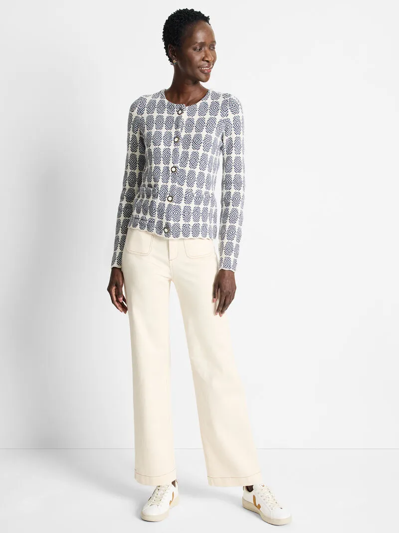 NIC ZOE Stacked Medallion Knit Jacket