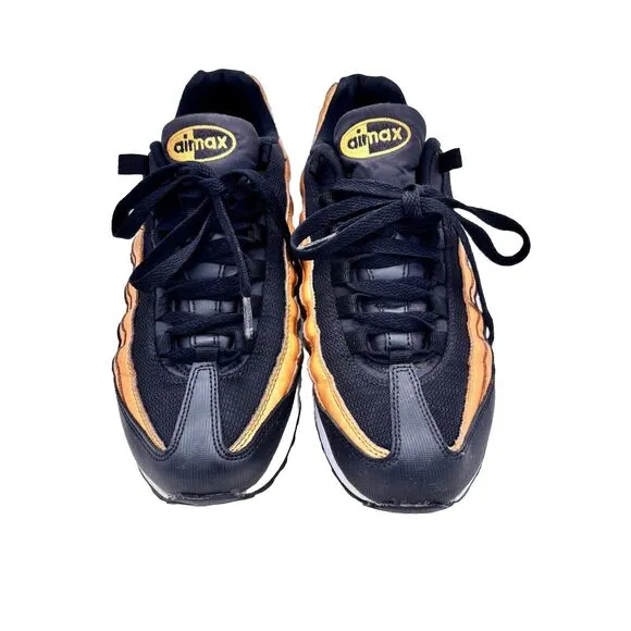 Nike Air Max 95 Black &amp; Gold 905348-032 YOUTH Size 6y