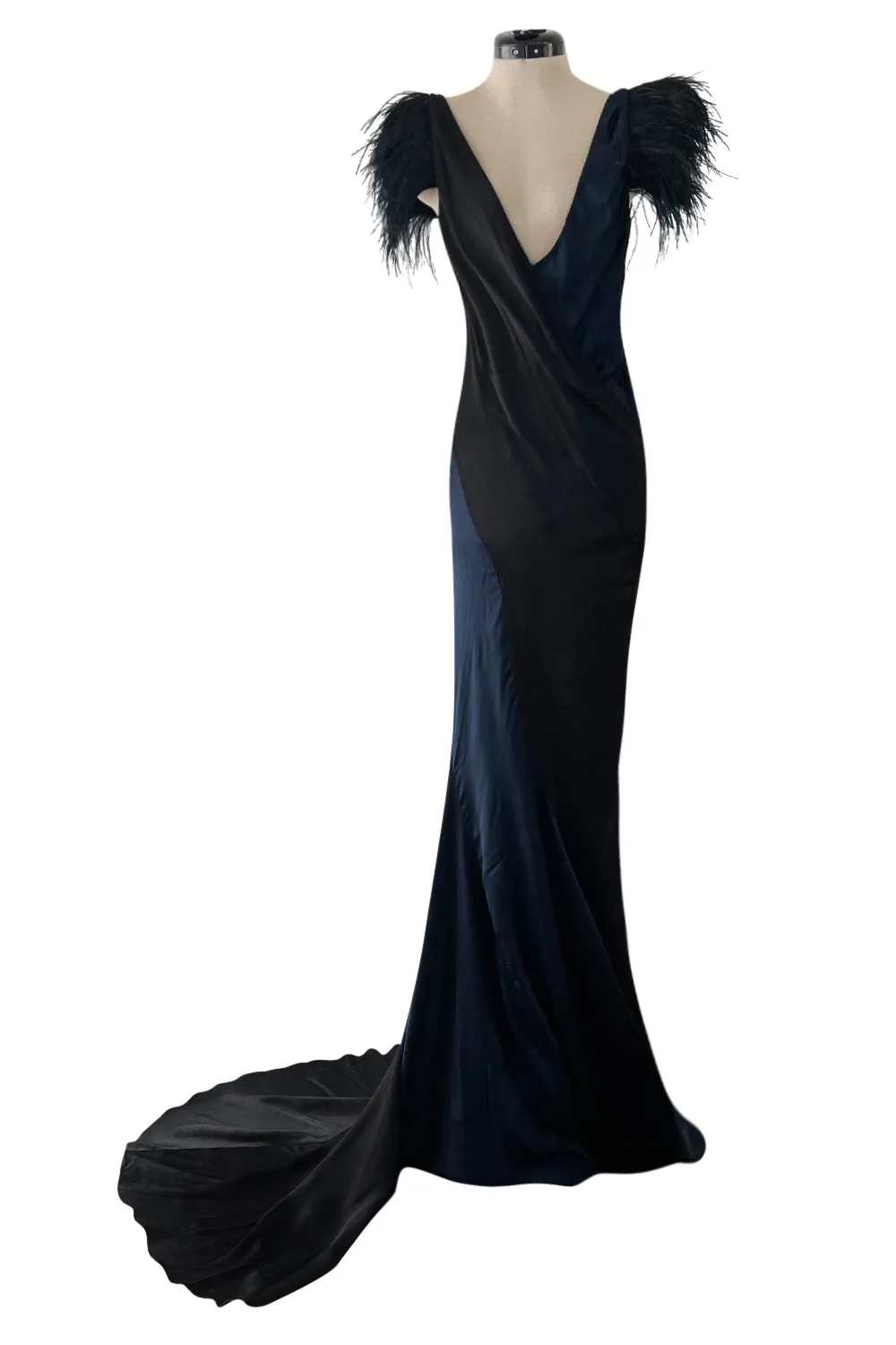 Nina Ricci Resort 2008 by Olivier Theyskens Bias Cut with Feather Detail