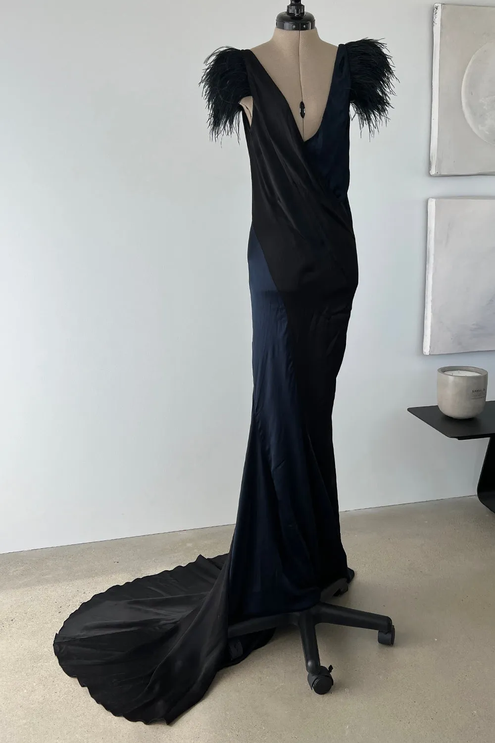 Nina Ricci Resort 2008 by Olivier Theyskens Bias Cut with Feather Detail
