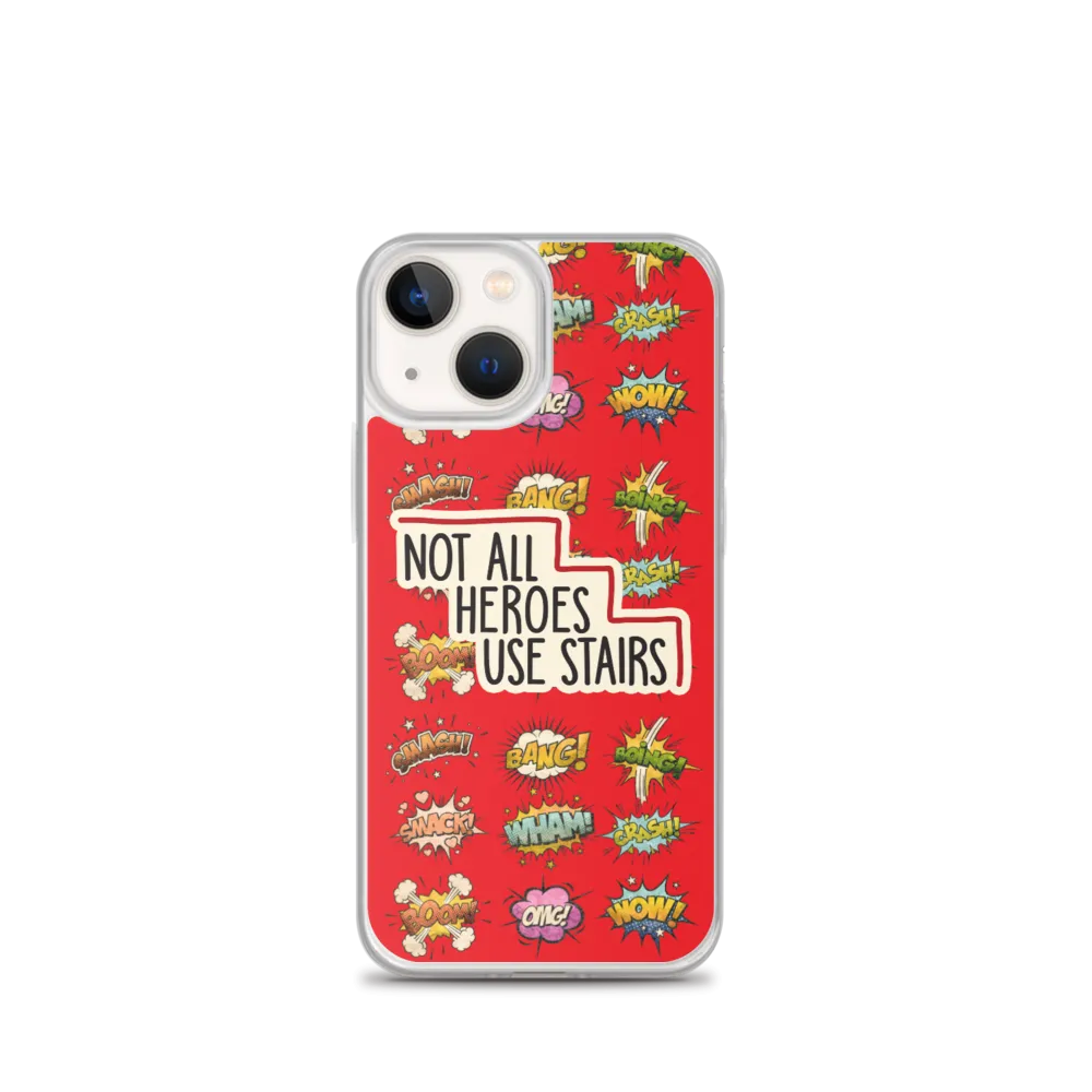 Not All Heroes Use Stairs (iPhone Case) Comic Book Speech Bubbles Pattern