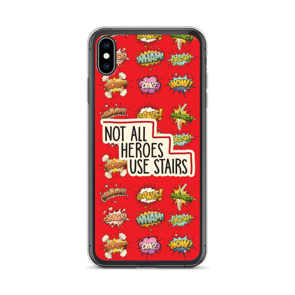 Not All Heroes Use Stairs (iPhone Case) Comic Book Speech Bubbles Pattern