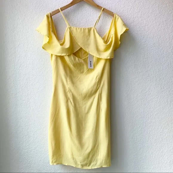 NWT BB Dakota Kaless Ruffled Yellow Mini Dress