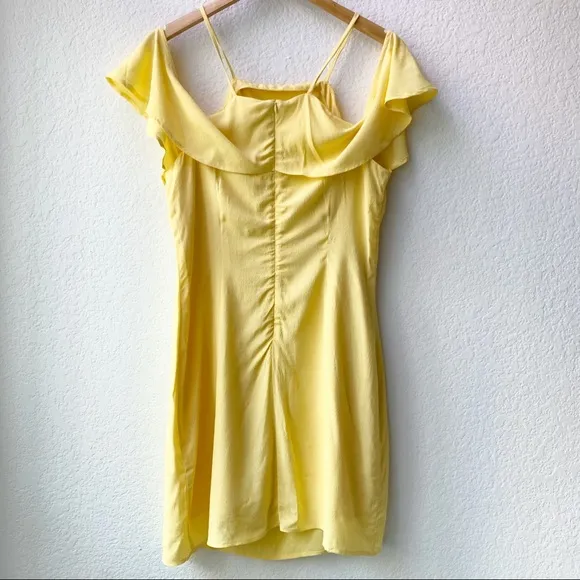 NWT BB Dakota Kaless Ruffled Yellow Mini Dress