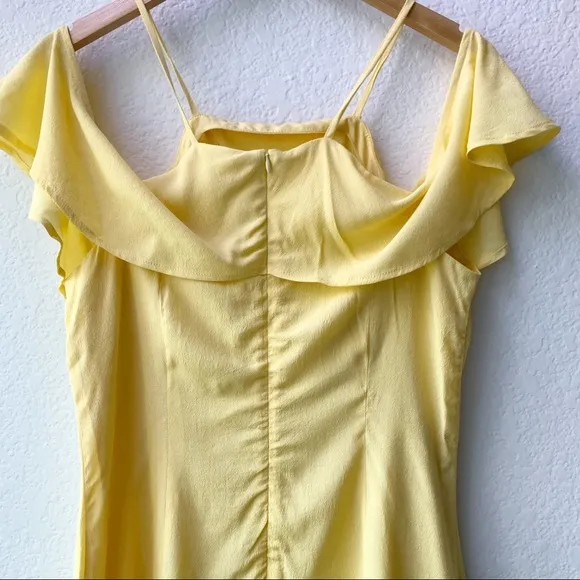 NWT BB Dakota Kaless Ruffled Yellow Mini Dress
