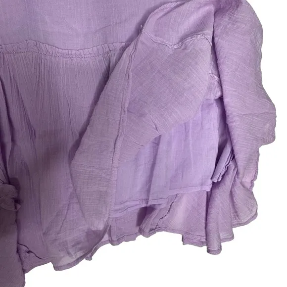NWT Free People Lilac Ruffle Sleeveless Mini Dress m