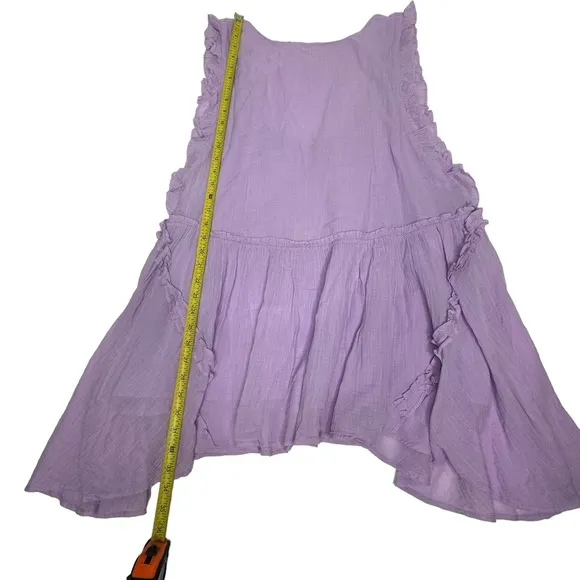 NWT Free People Lilac Ruffle Sleeveless Mini Dress m
