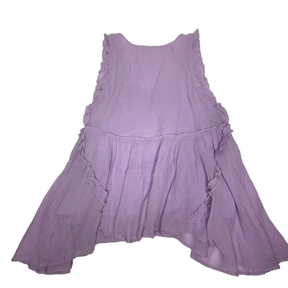NWT Free People Lilac Ruffle Sleeveless Mini Dress m