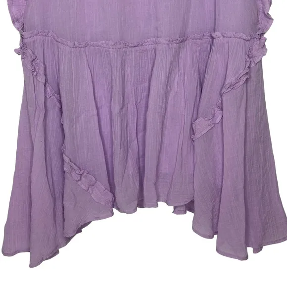 NWT Free People Lilac Ruffle Sleeveless Mini Dress m