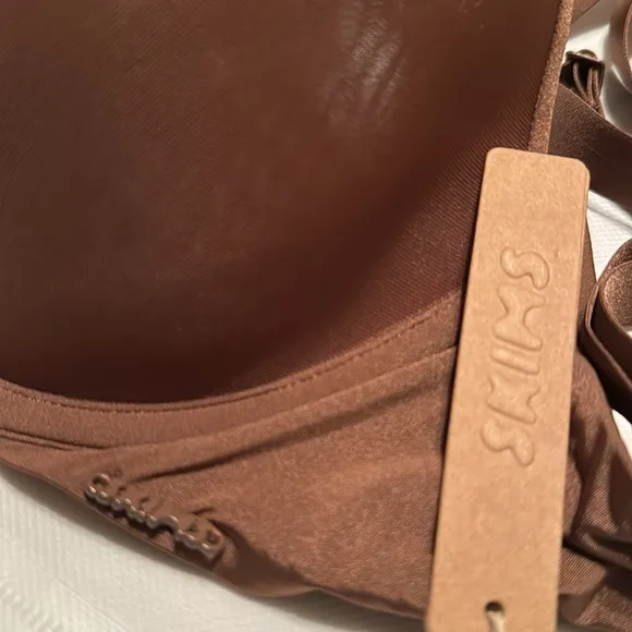 NWT SKIMS 32DDD Limited Edition Weightless Underwire Demi Jasper Bra Brown