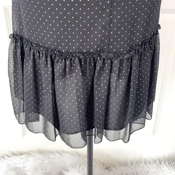 NWT Tommy Hilfiger Dotted Ruffled Hem Dress