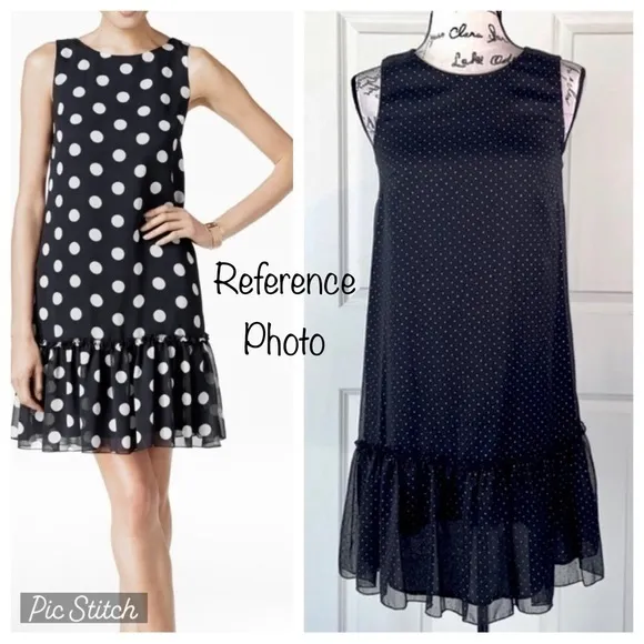 NWT Tommy Hilfiger Dotted Ruffled Hem Dress
