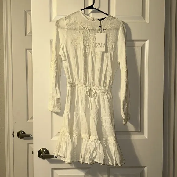 NWT Zara Cream Mini Dress