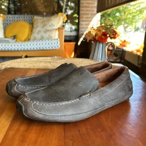 Olukai Akepa Driver Moc in brown leather with removable cushioned footbed. Sz 12