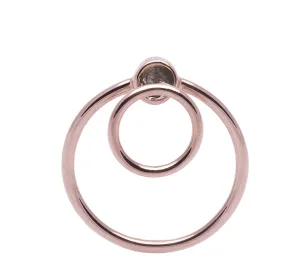 Open Circle Front Stud Earring & Circle Jacket Back