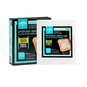 Optifoam Gentle Silicone-Faced Foam Dressing, 4" x 4" (case of 100)