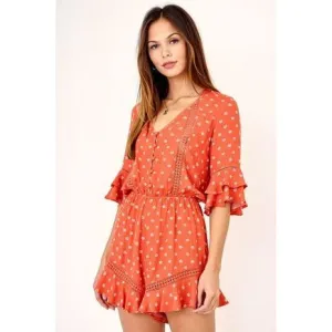 Orange Blossom Romper (Cloud Walk)