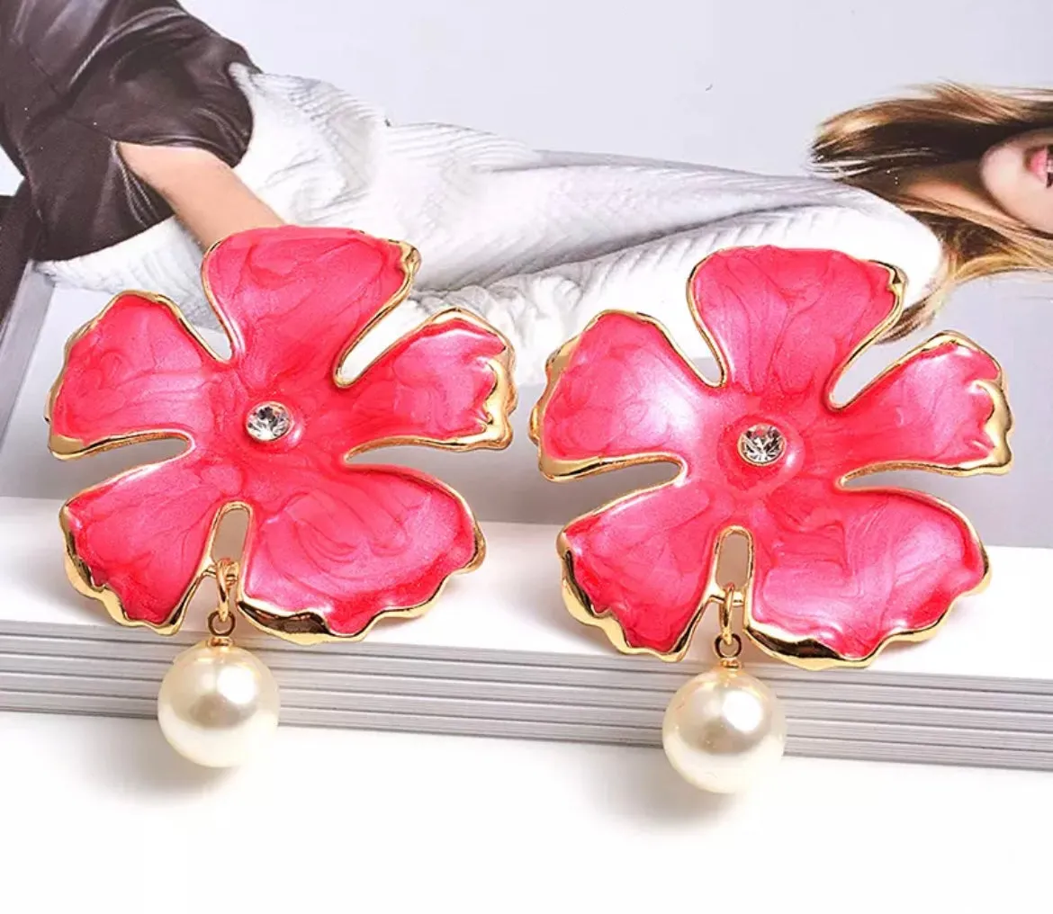 ORCHID STATEMENT EARRINGS