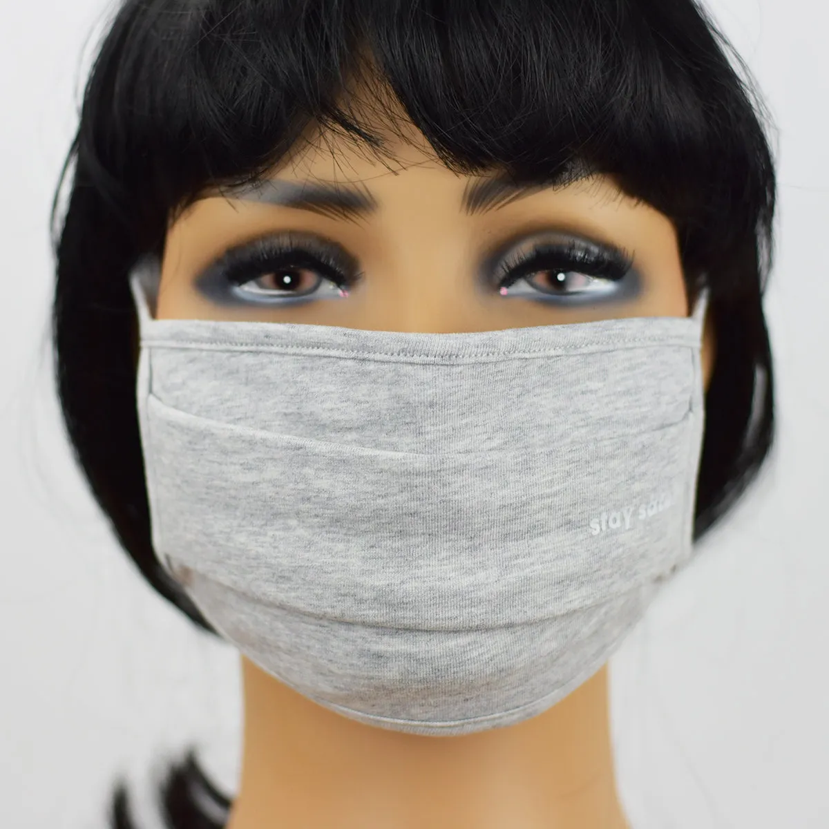 Organic Cotton Face Mask - Double Layers Face Mask - Reusable and Washable - Protective Dust Mask - Unisex Face Mask - Gray