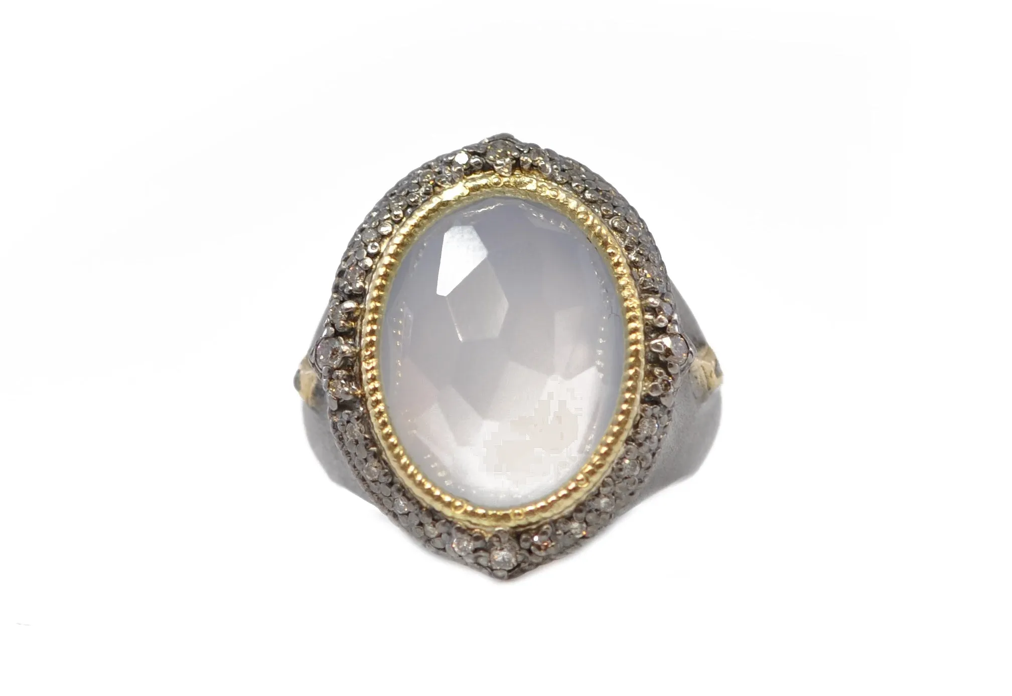 OVAL TURKISH CHALCEDONY STATEMENT RING