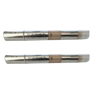 Pack of 2 L'oreal Paris True Match Super-Blendable Multi-Use Concealer Makeup, Fair W1-2