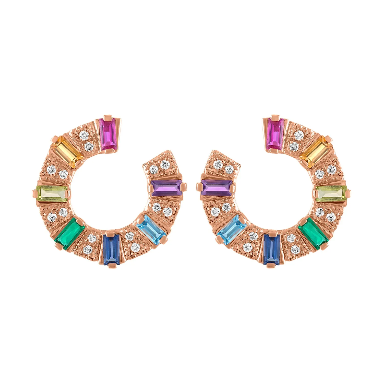 Paloma Statement Baguette Studs
