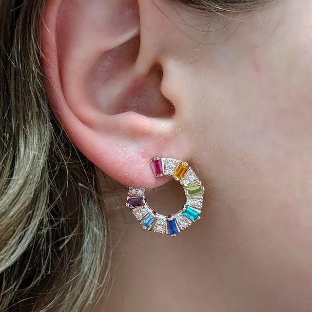 Paloma Statement Baguette Studs