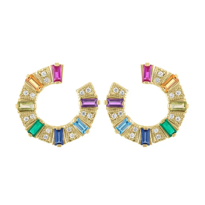 Paloma Statement Baguette Studs