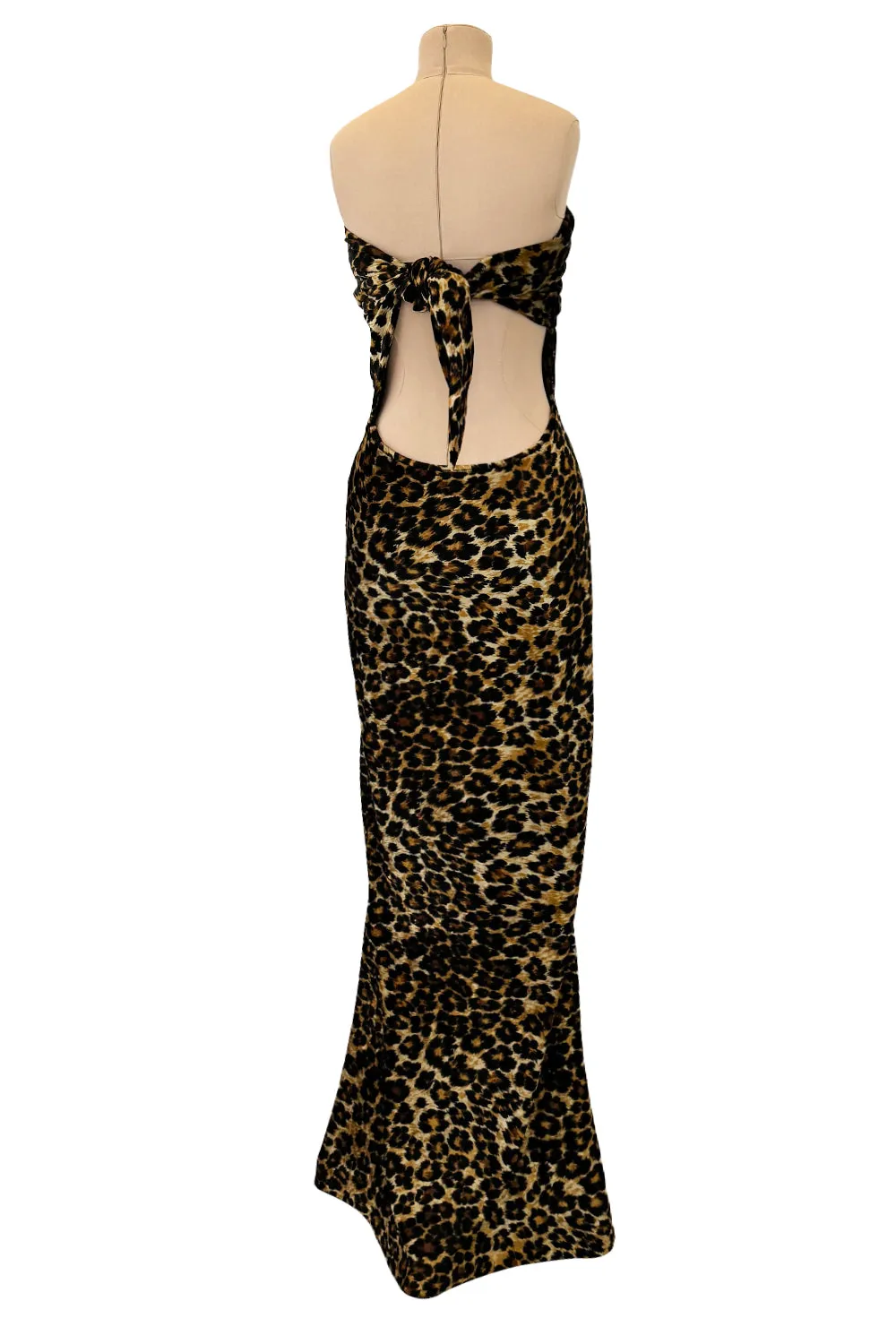 Patrick Kelly 1989 Tie Back Leopard Dress