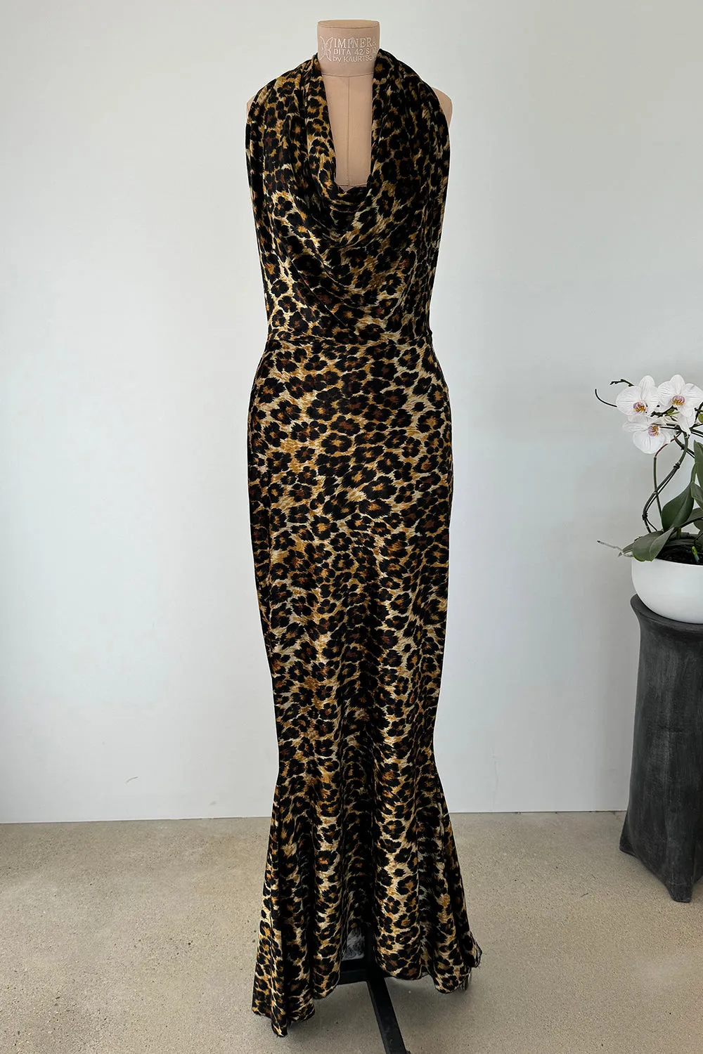 Patrick Kelly 1989 Tie Back Leopard Dress