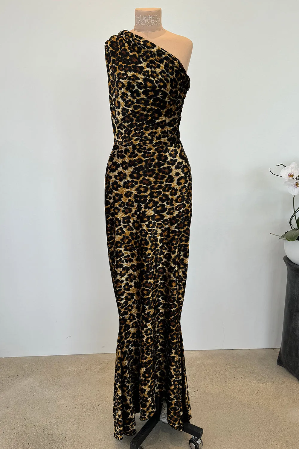 Patrick Kelly 1989 Tie Back Leopard Dress