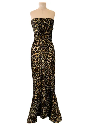 Patrick Kelly 1989 Tie Back Leopard Dress