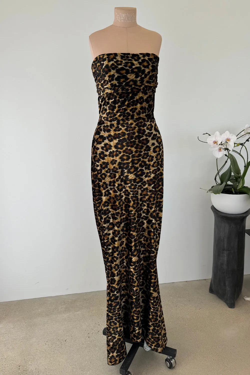 Patrick Kelly 1989 Tie Back Leopard Dress