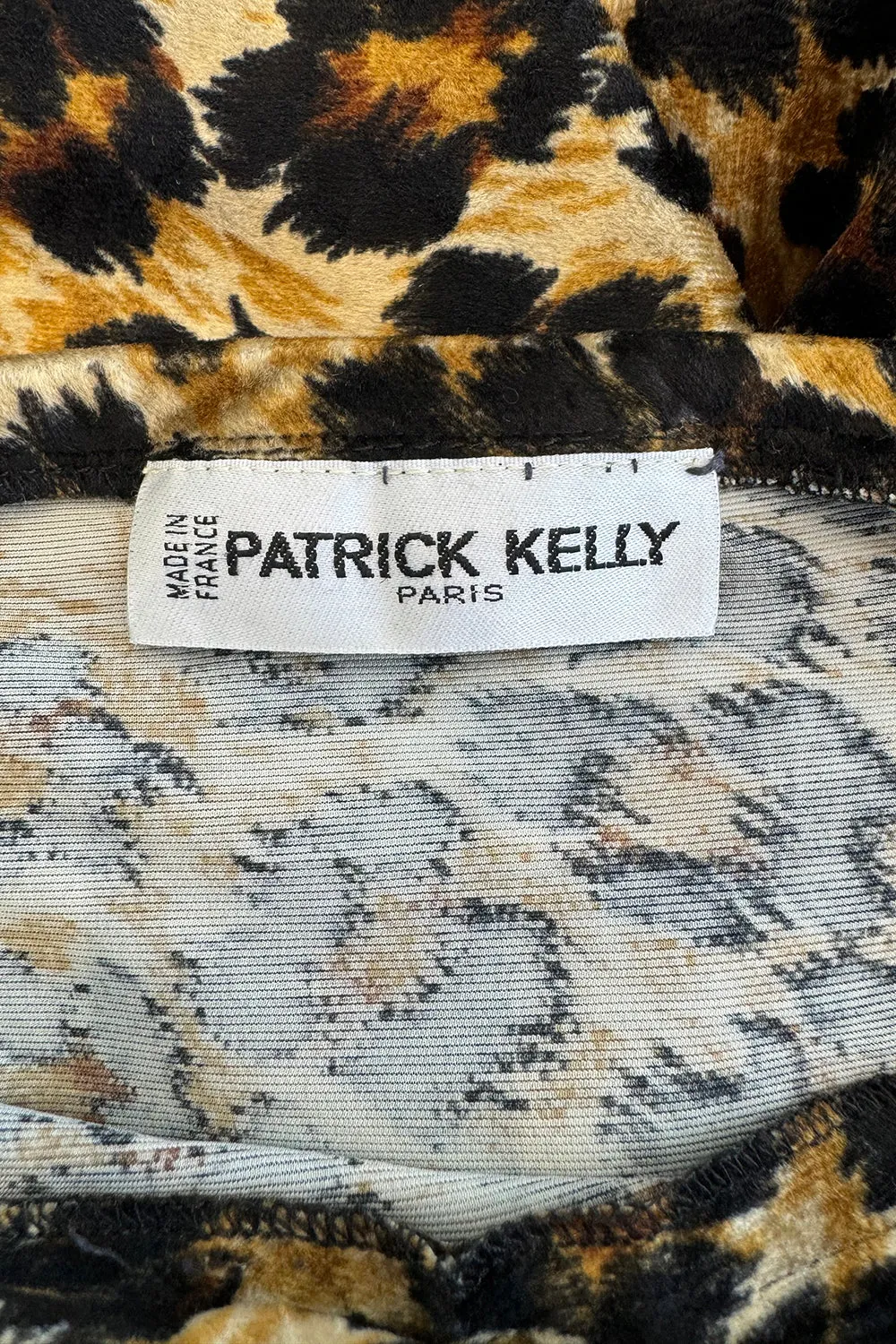 Patrick Kelly 1989 Tie Back Leopard Dress